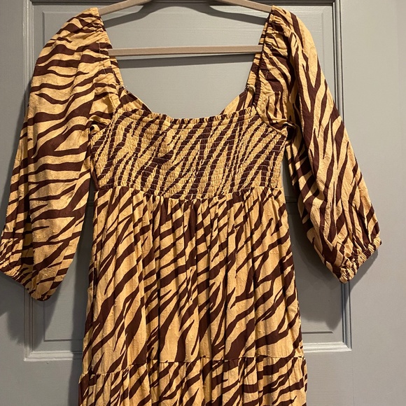 NWT- Anthropologie Blossom Maxi Dress- Zebra Stripe - Picture 4 of 10